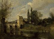 Jean-Baptiste Camille Corot The bridge at Mantes Spain oil painting artist